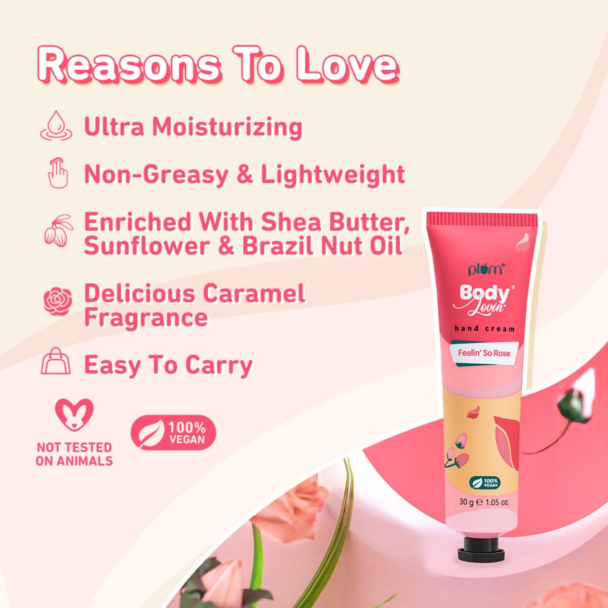 Plum Feelin’ So Rose Hand Cream 50ml | Soft & Rosy