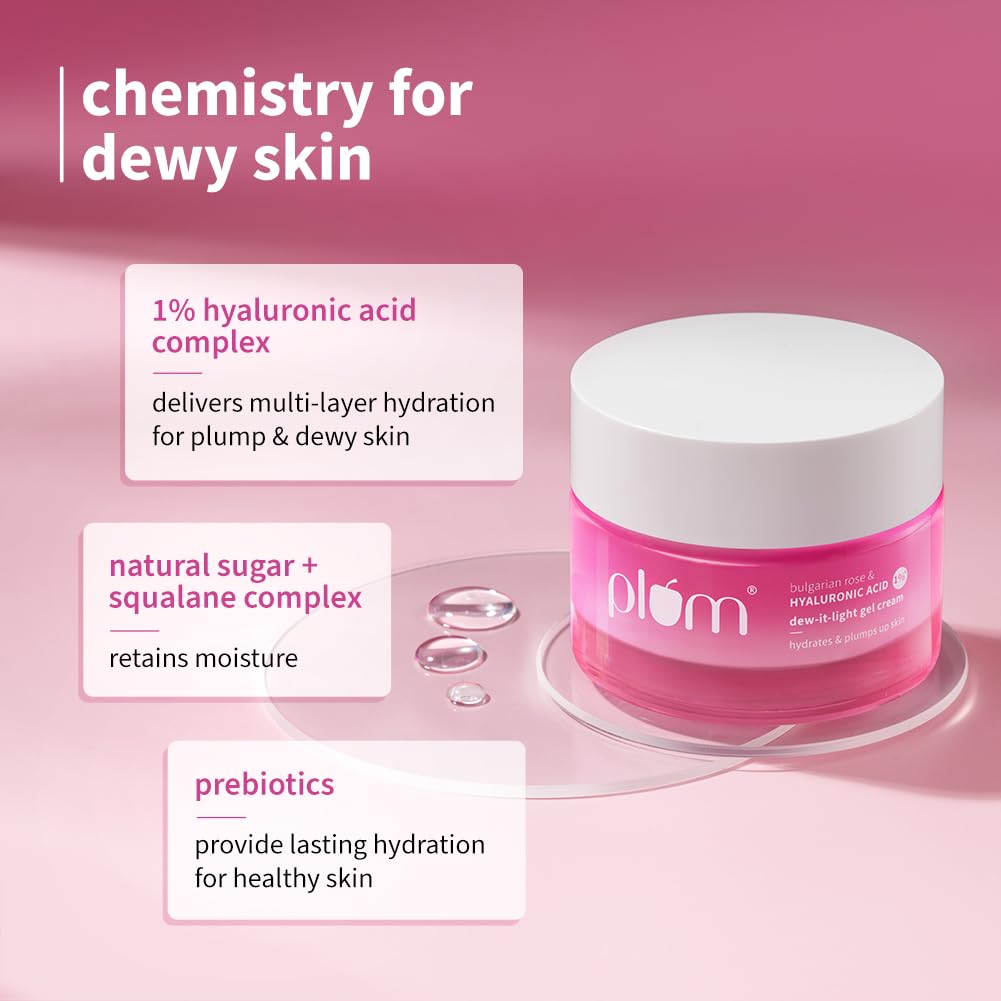Plum Hyaluronic Acid & Bulgarian Rose Gel Cream 50g