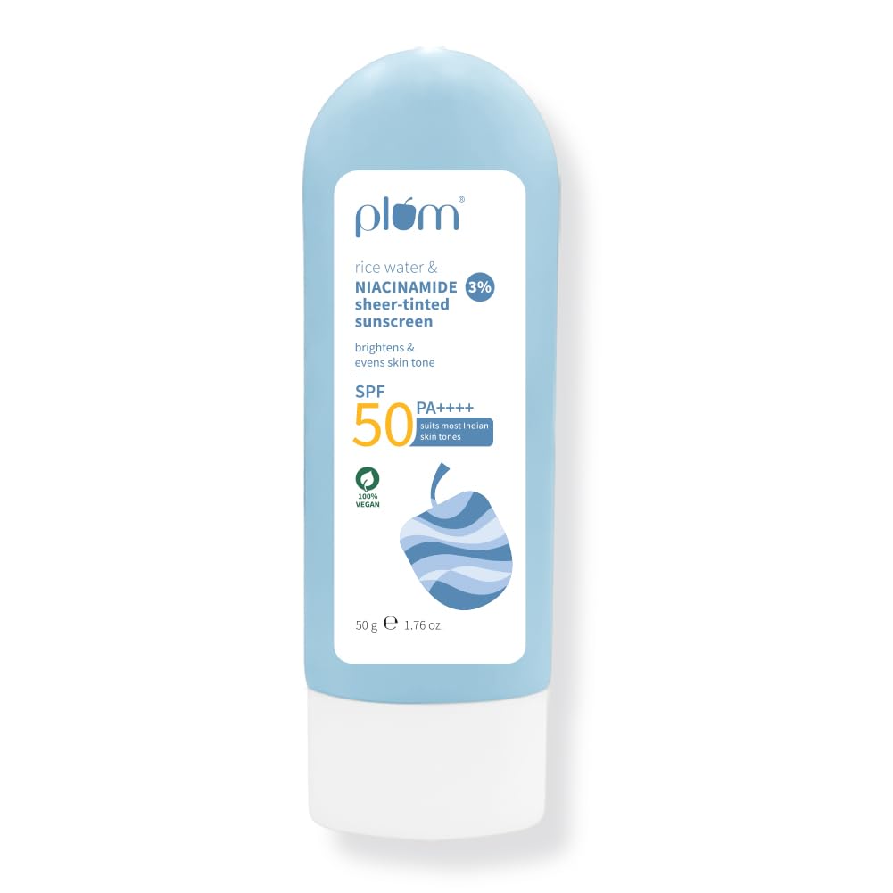 Plum Rice Water & Niacinamide Tinted Sunscreen SPF 50 50g