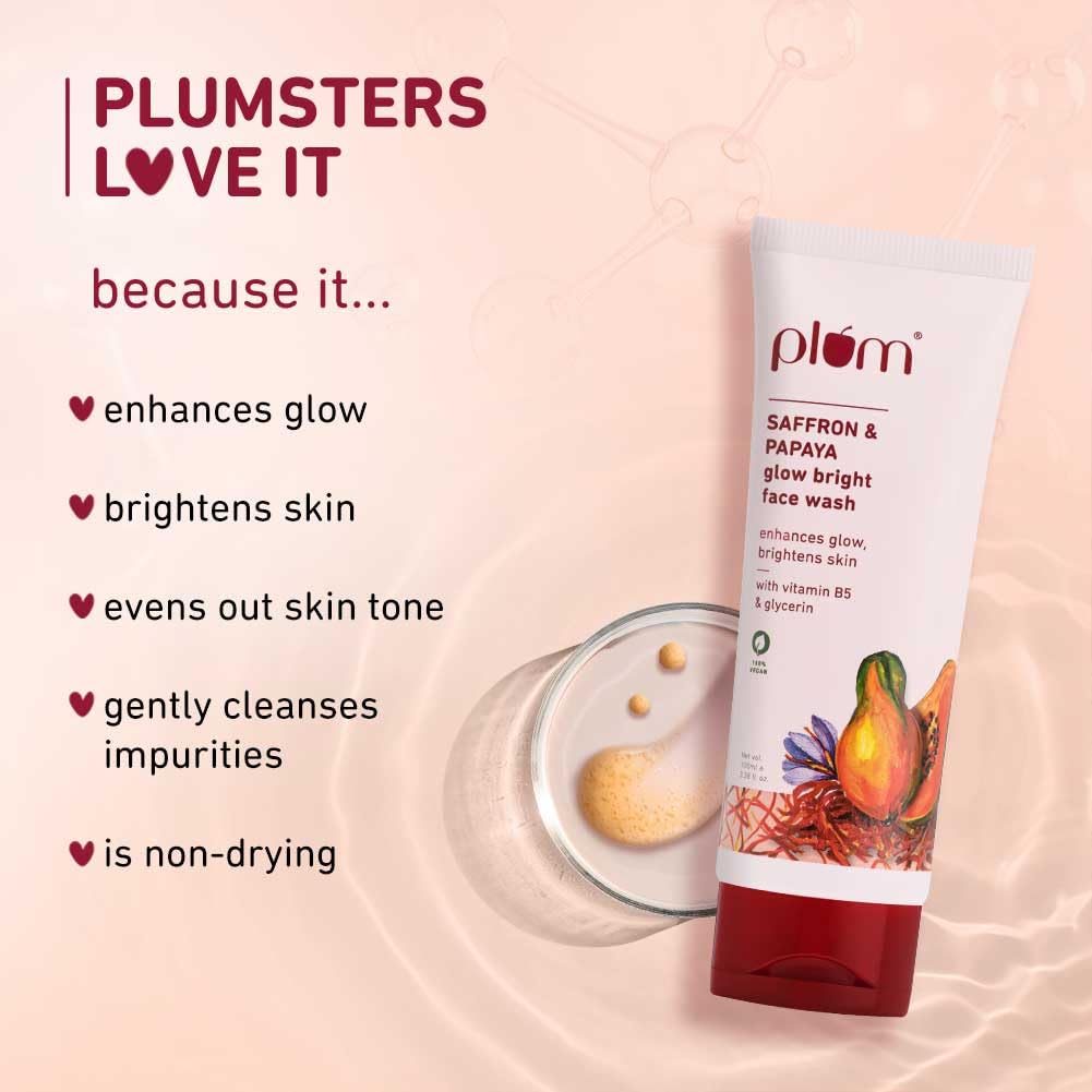 Plum Saffron & Papaya Glow Face Wash 100ml