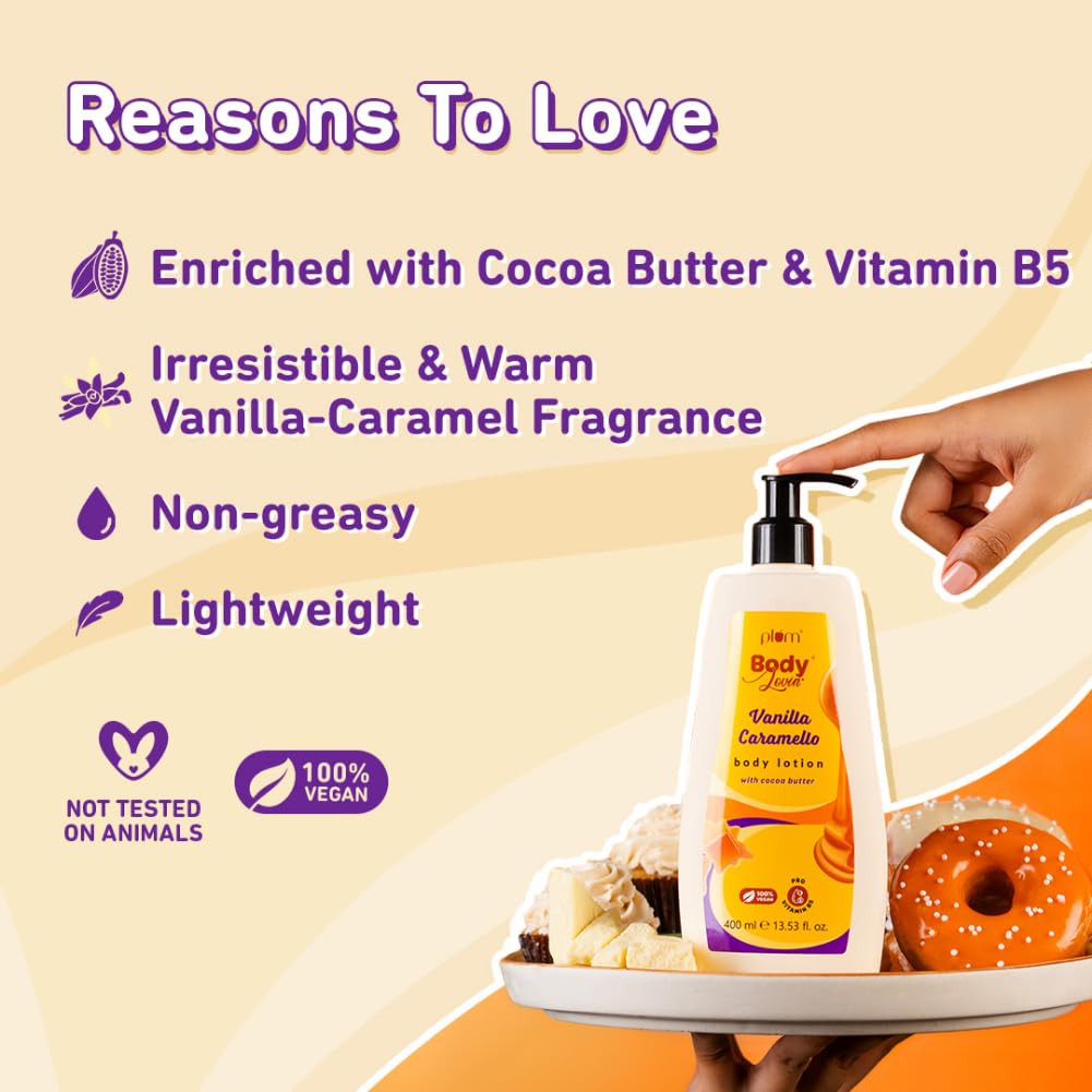 Plum Vanilla Caramello Body Lotion with Cocoa Butter 400ml