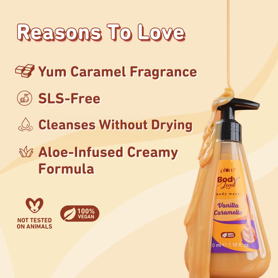Plum Vanilla Caramello Body Wash 240ml | Sweet & Soft