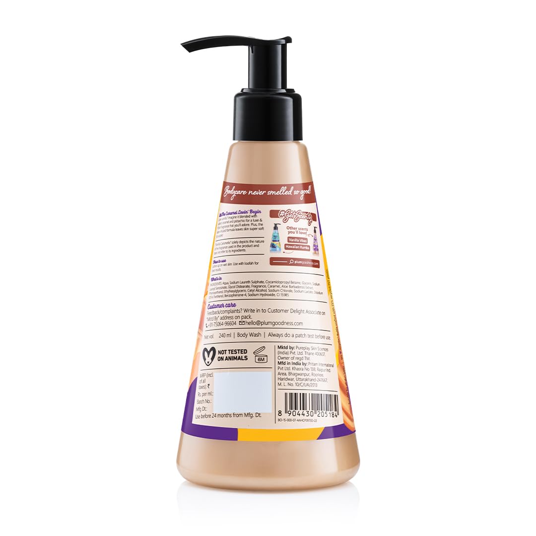 Plum Vanilla Caramello Body Wash 240ml | Sweet & Soft