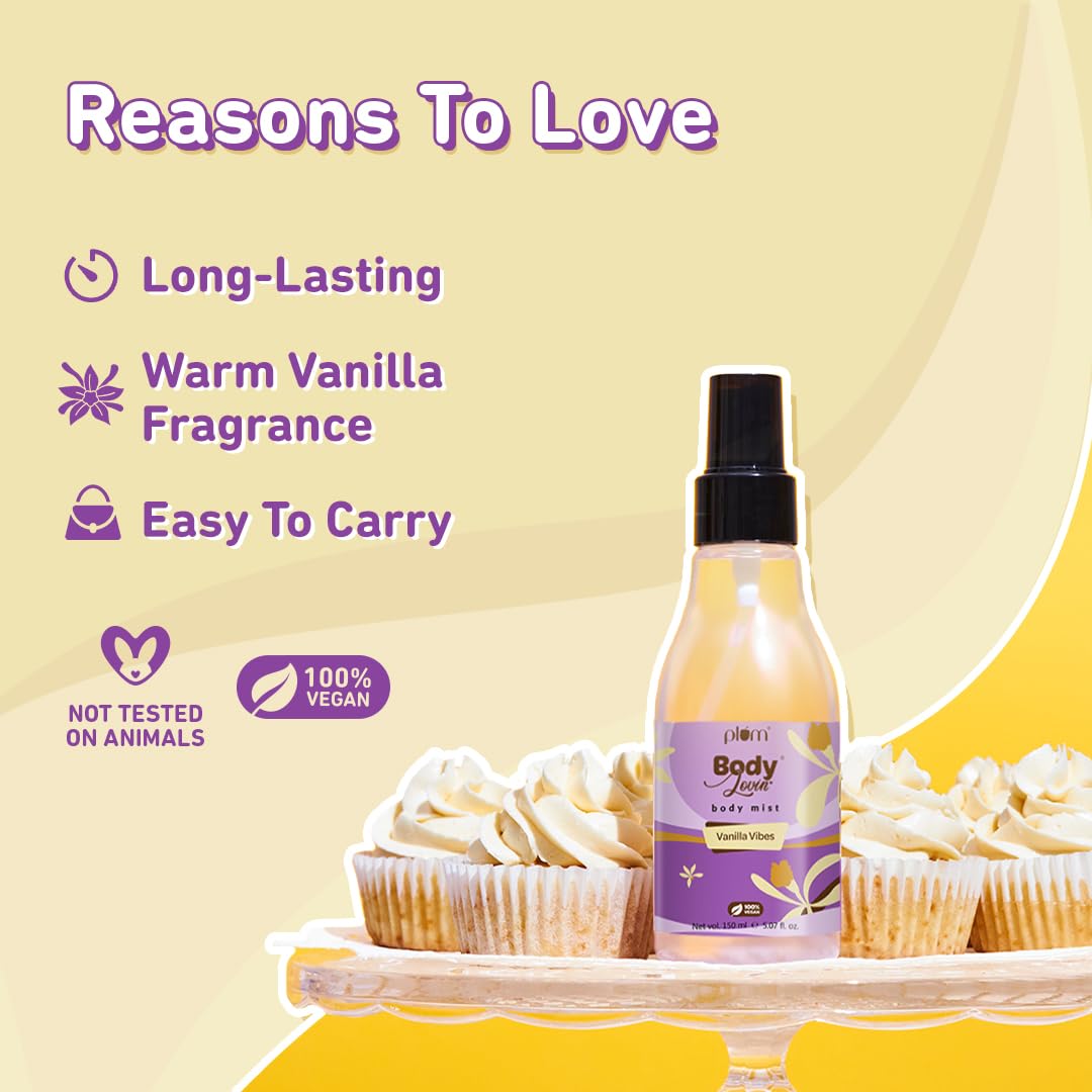 Plum Vanilla Vibes Body Mist 150ml – Long-Lasting Vanilla