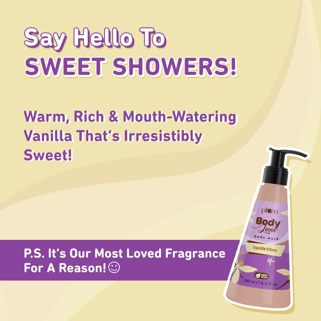 Plum Vanilla Vibes Body Wash 240ml | Soft & Smooth Skin