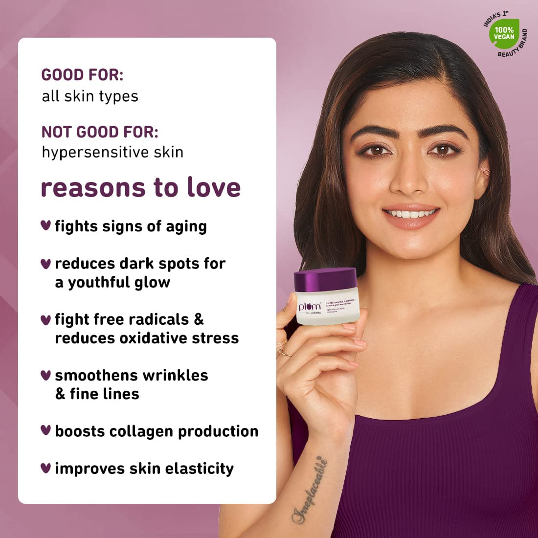 Plum Youthful Glow Moisturizer 50g – Resveratrol & Vitamin C