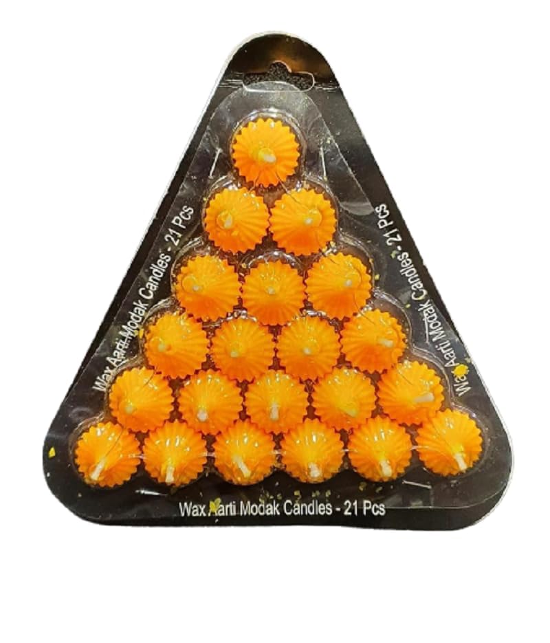 Prokart Modak Shaped 21pc Wax Candles for Festive Decor