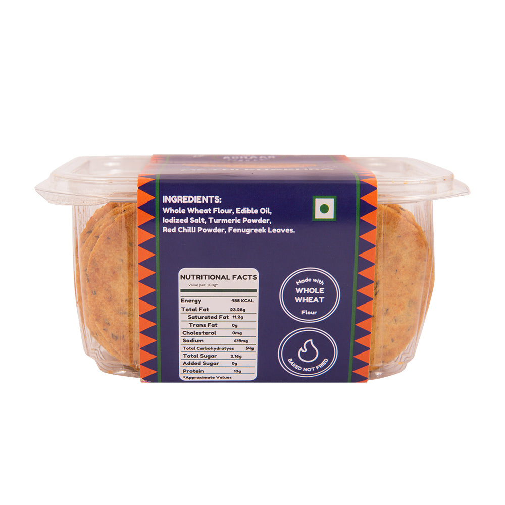 Methi Khakhra Coin Khakhra - The Achaar Library 180 gm