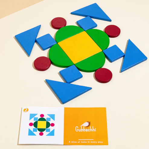 Gubbachhi Rangoli Wooden Puzzle 4 Yrs +