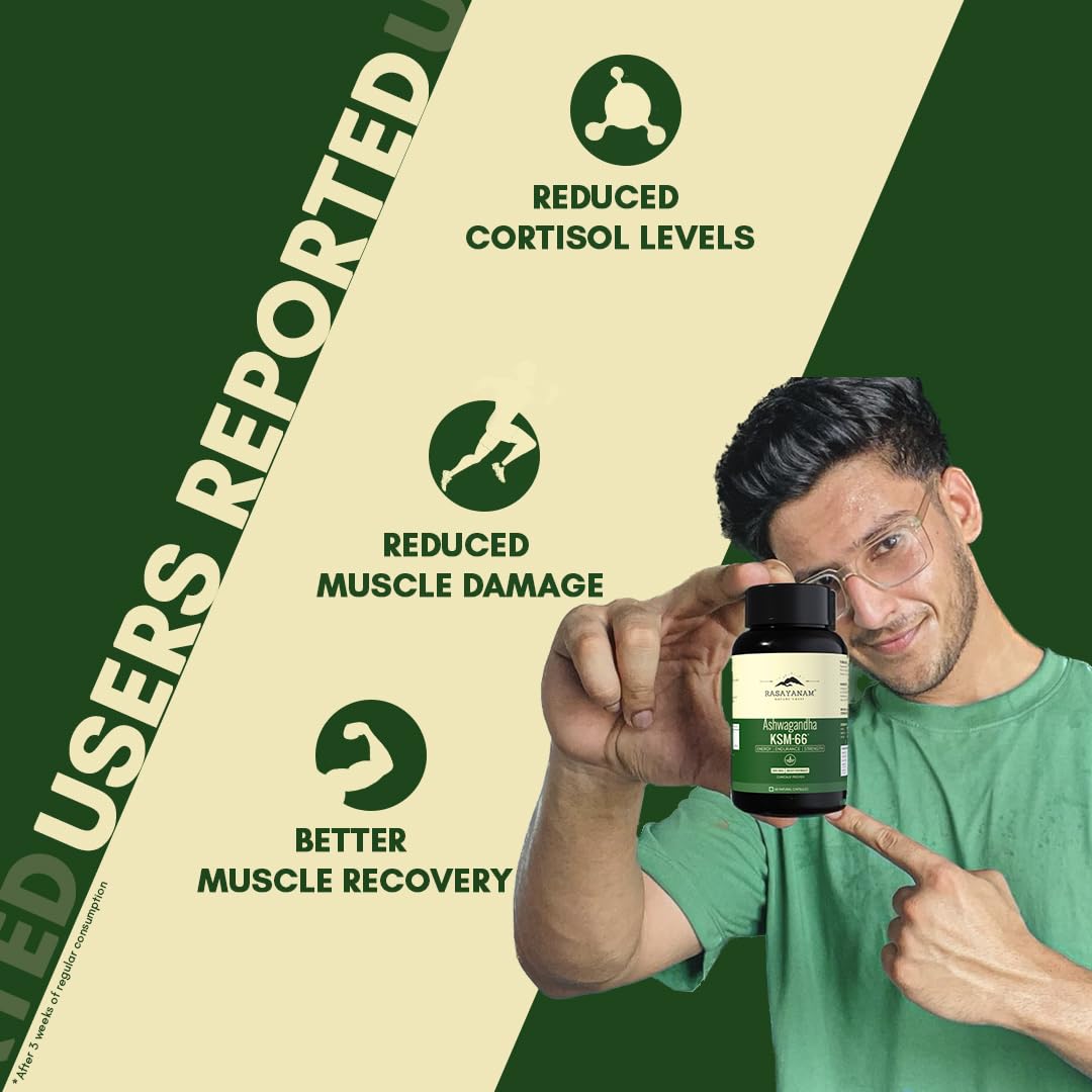 Rasayanam Ashwagandha KSM-66 (500 mg) - 60 capsules 