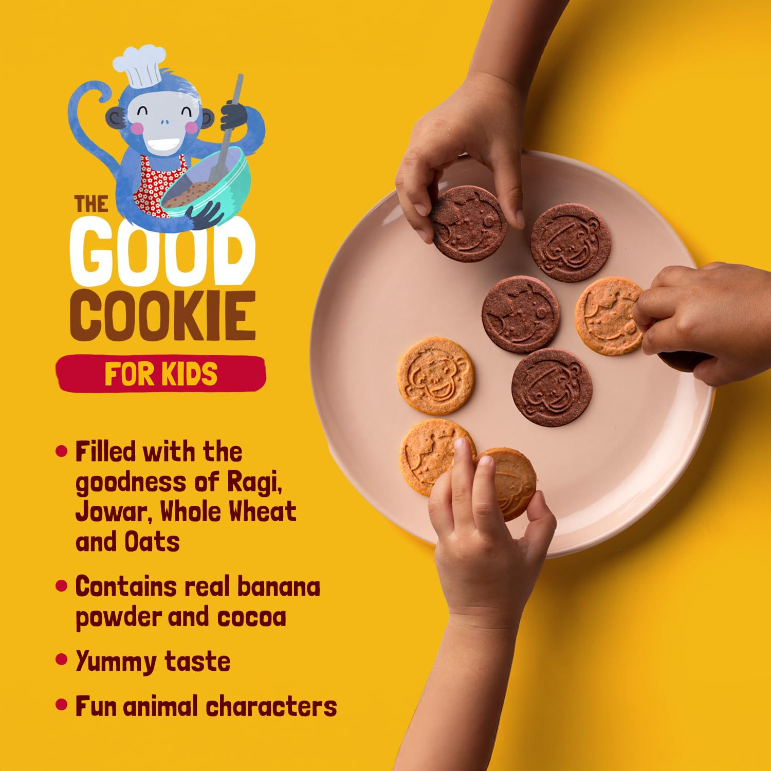 Slurrp Farm No Maida No Refined Sugar Choco Ragi Cookies |  88g