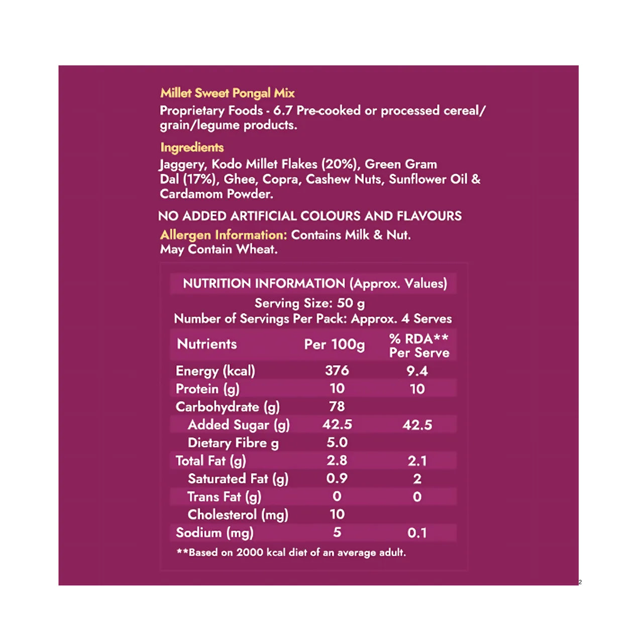 Sweet Karam Coffee - Millet Sweet Pongal Mix 200 G