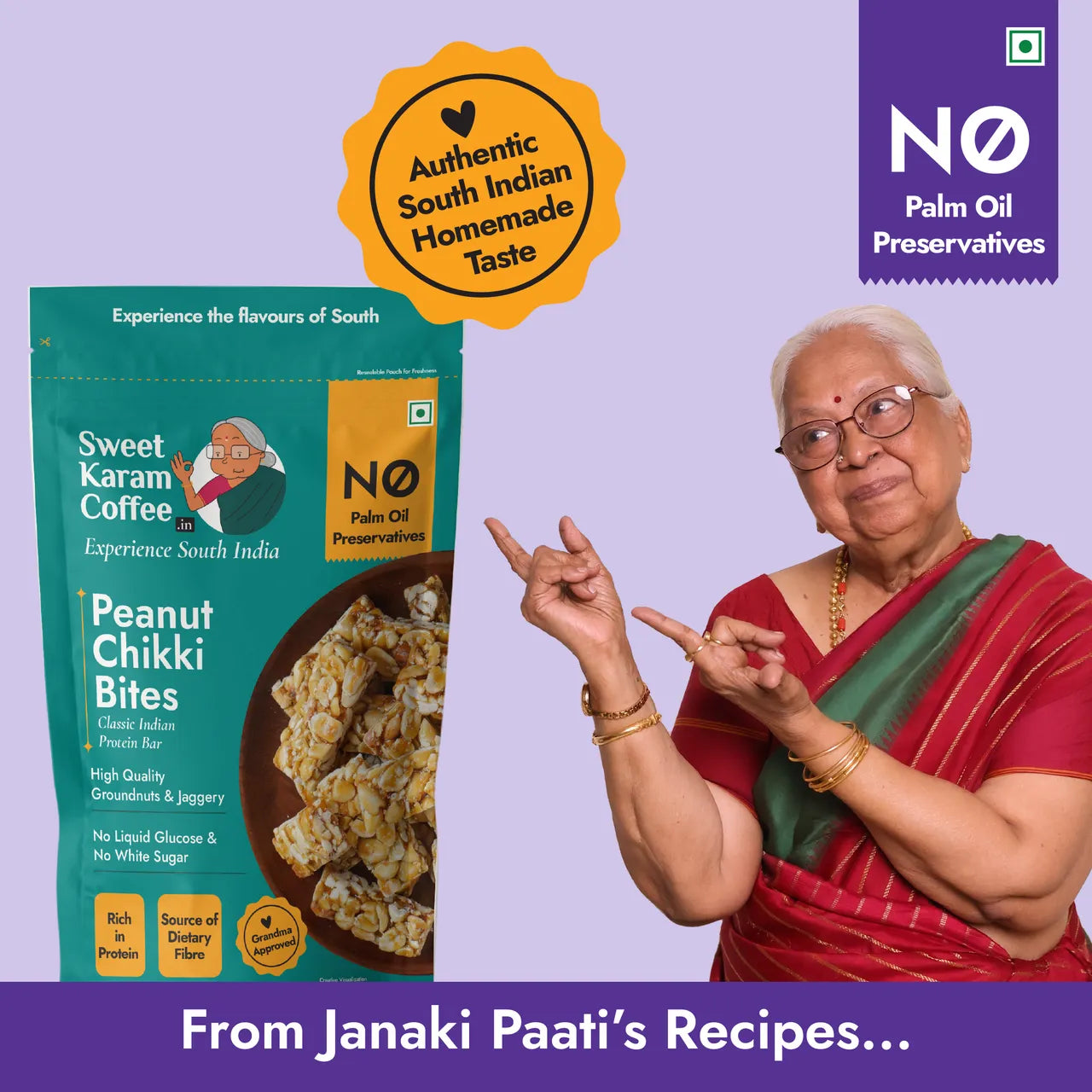 Sweet Karam Coffee Peanut Chikki Bites -150 g