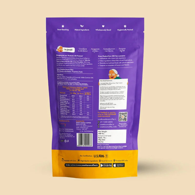 Sweet Karam Coffee Kerala Spicy Banana Chips