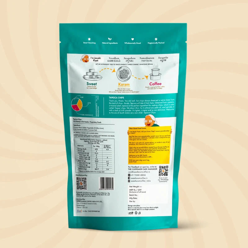 Sweet Karam Coffee Kerala Tapioca (Kappa) Chips