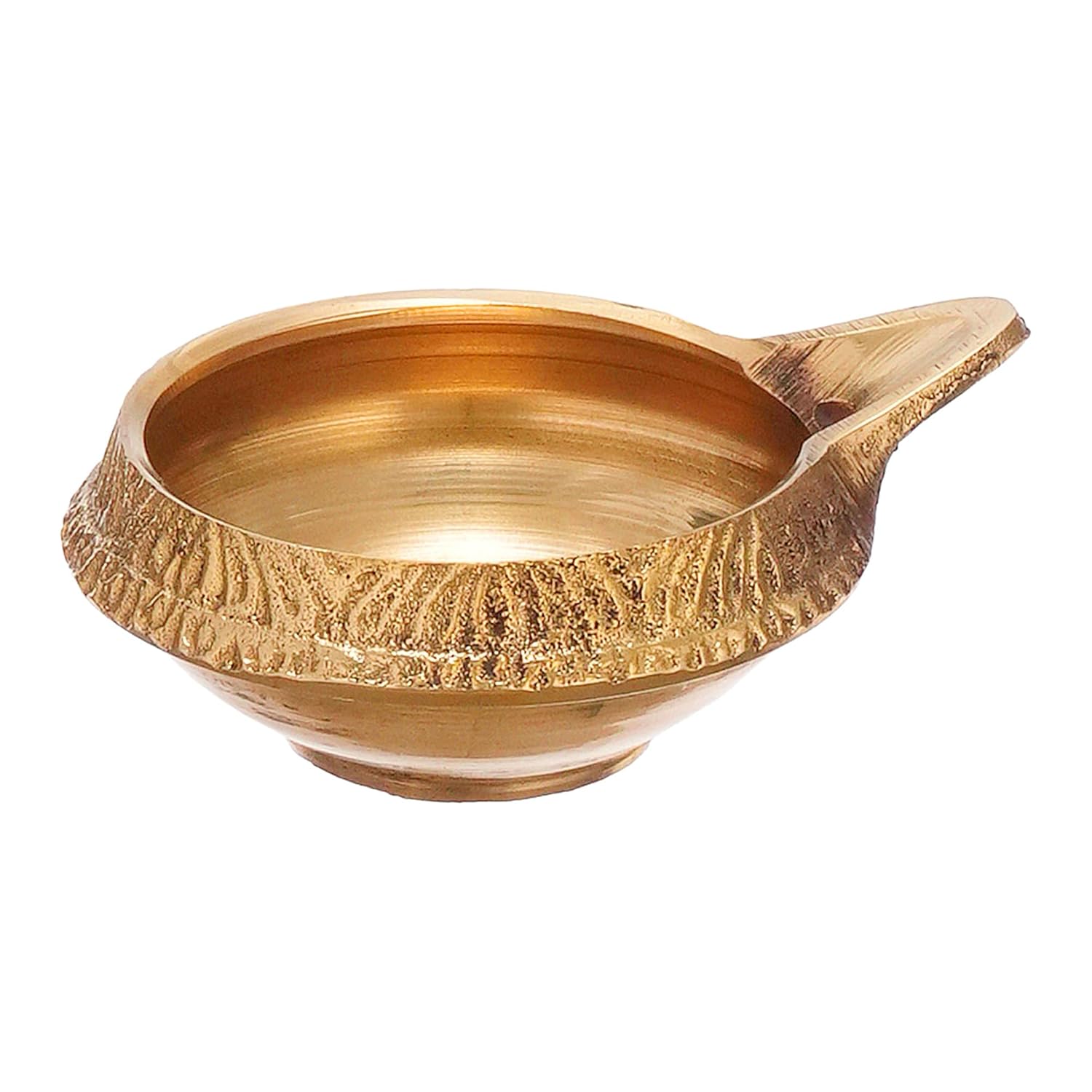 TIED RIBBONS Set of 10 Brass Diya for Puja Room Oil Lamps