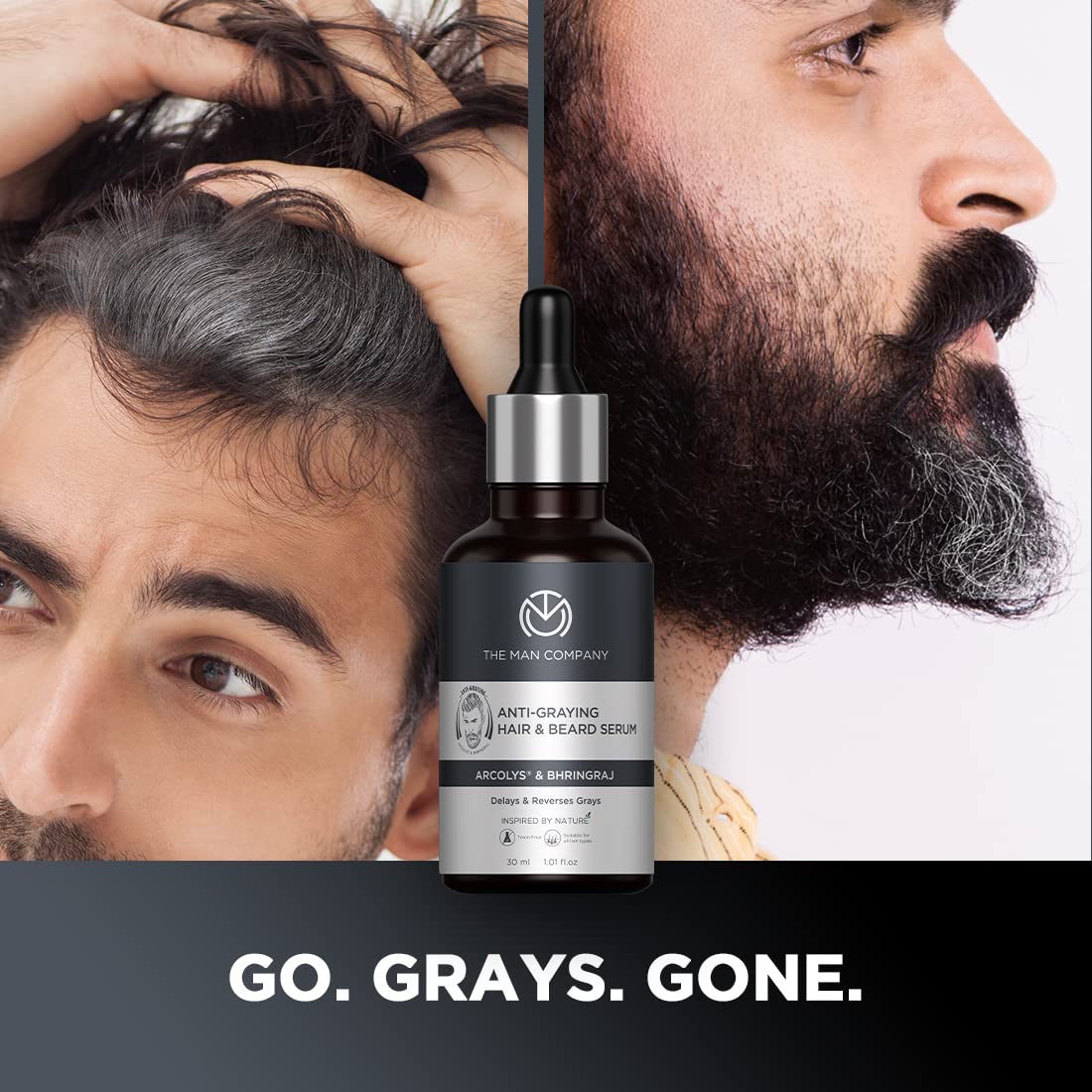 The Man Company Anti-Graying Serum for Hair & Beard 30ml