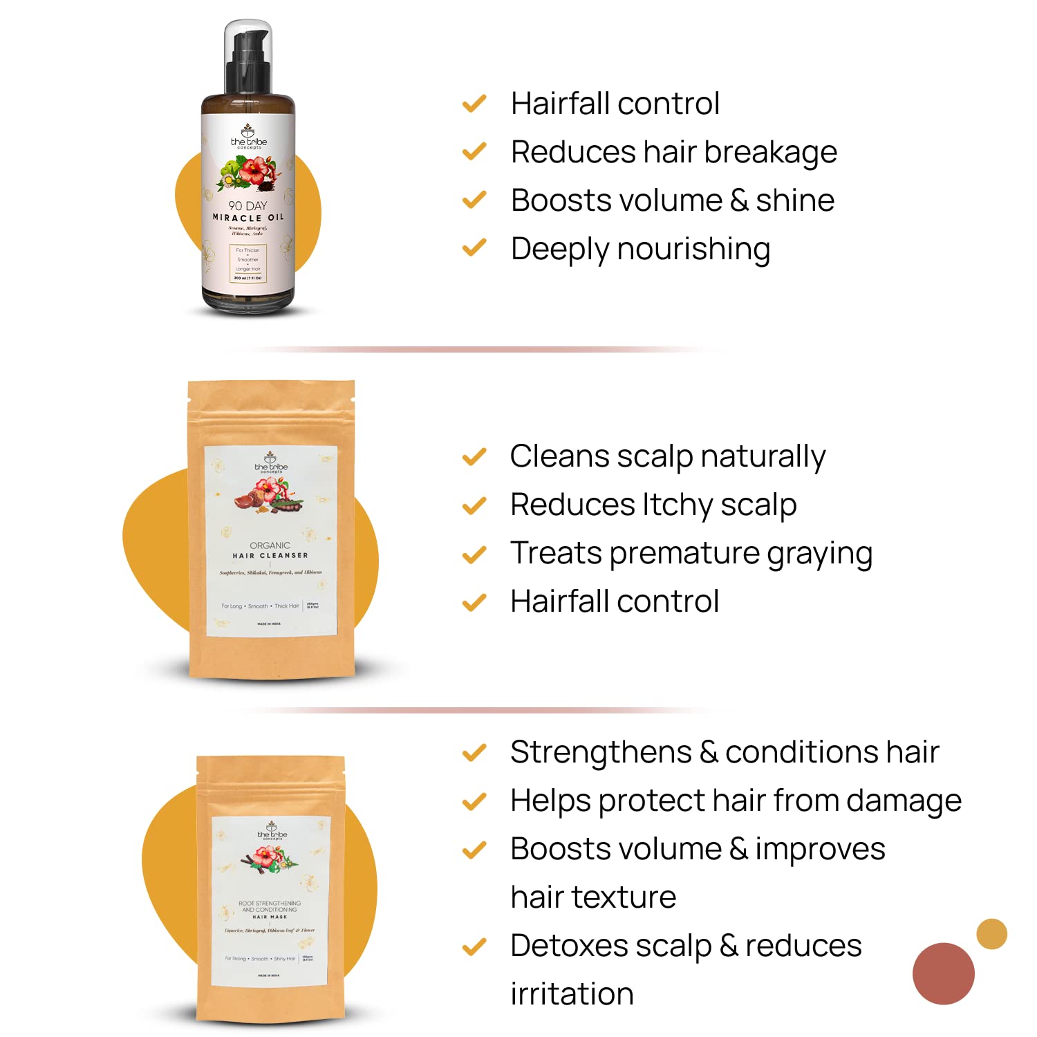 
Tribe Concepts Anti-Dandruff Hair Care Kit, Chemical-Free
