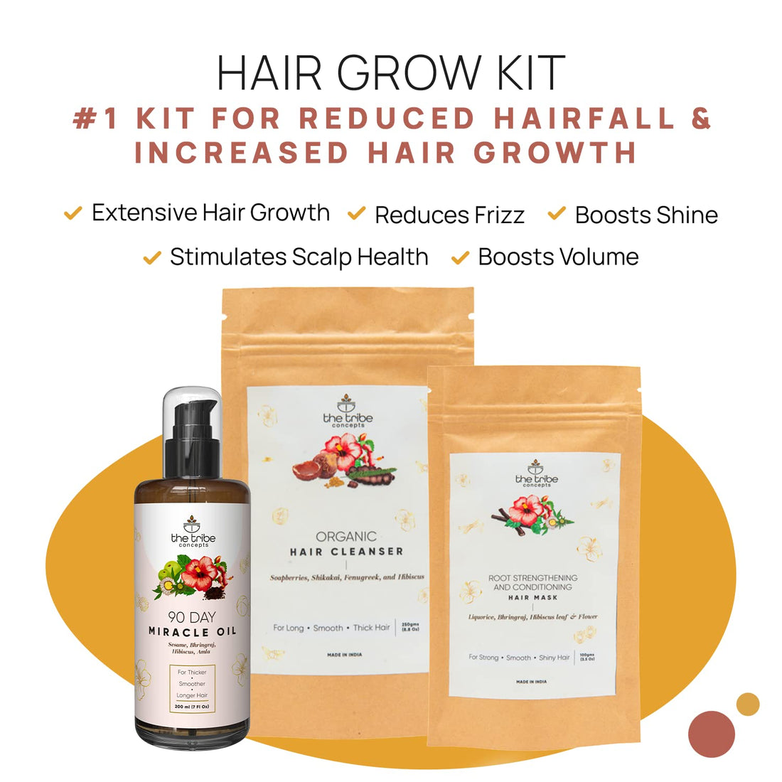 
Tribe Concepts Anti-Dandruff Hair Care Kit, Chemical-Free
