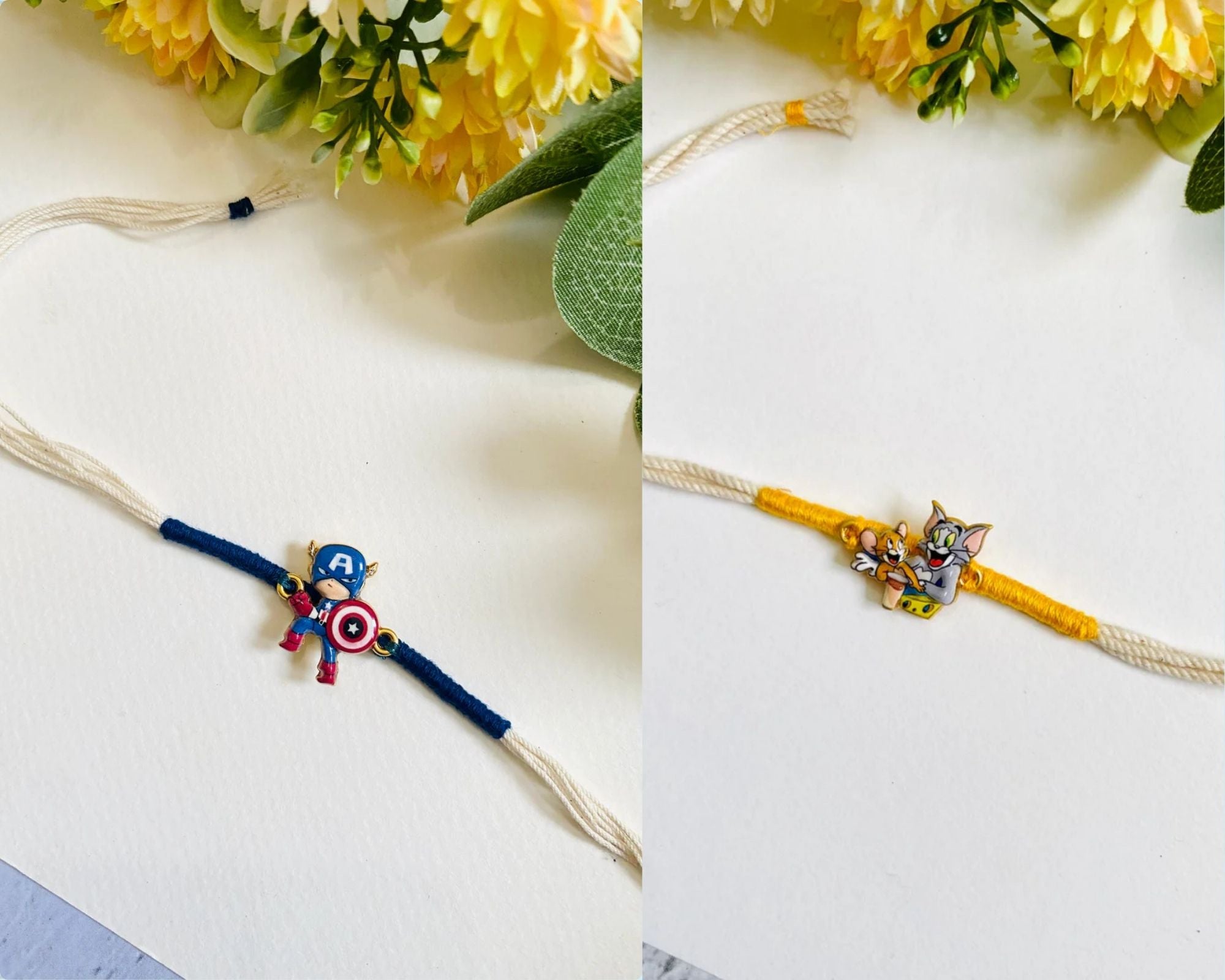 Captain America & Tom - Jerry Rakhi [Pack of 2]