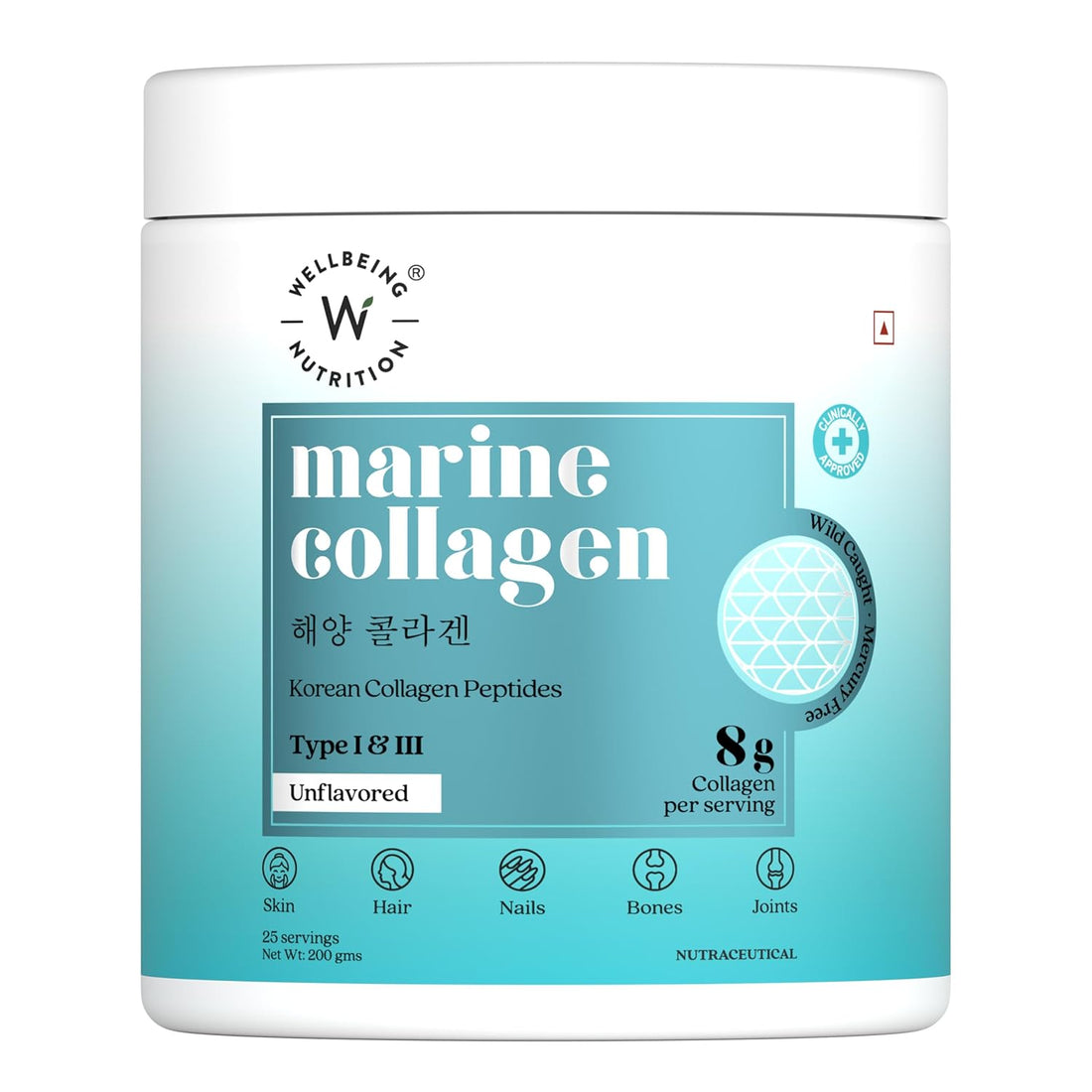 Wellbeing Pure Korean Collagen 200g – Skin, Hair, Joints