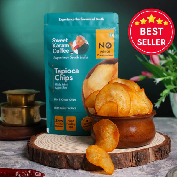 Sweet Karam Coffee - Kerala Tapioca (Kappa) Chips - 195 Grams