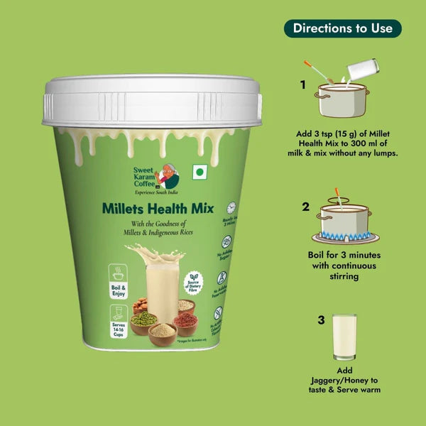 Sweet Karam Coffee - Millets Health Milk Mix (Kanji Maavu)