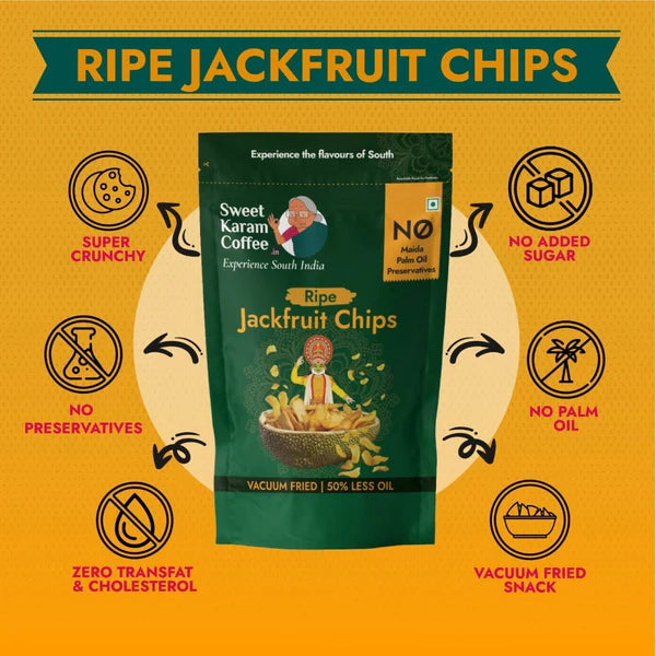 Sweet Karam Coffee - Ripe Jackfruit Chips - Vacuum Fried