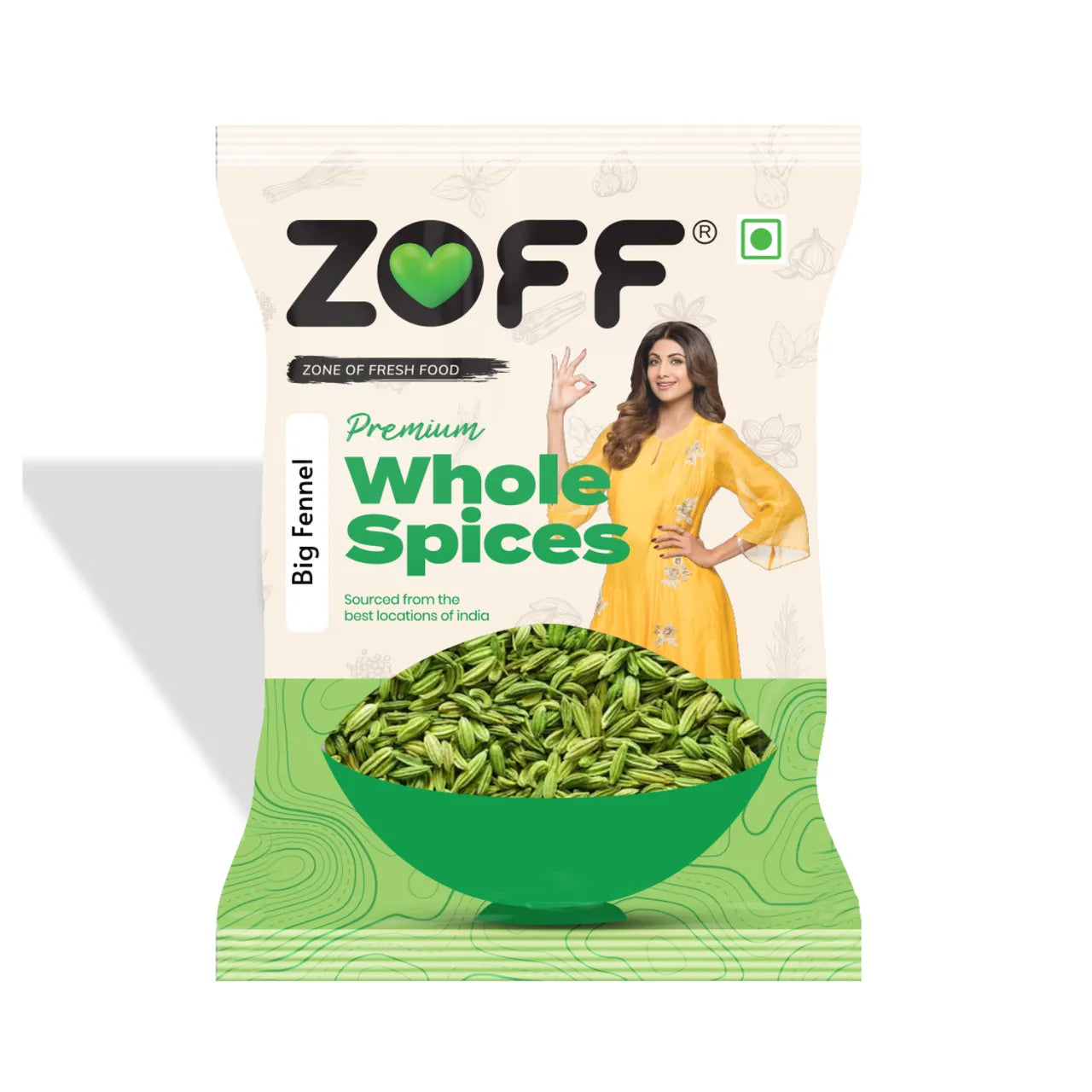 ZOFF Big Fennel Seeds Whole - Saunf -100 g