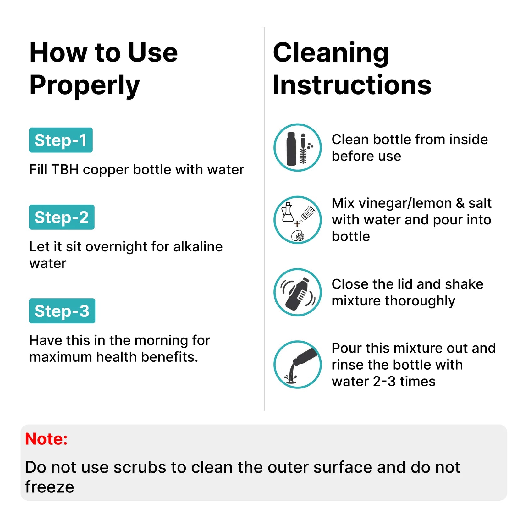 The Better Home Copper Water Bottle with Sipper (700ml), 100% Pure Copper, Sipper water Bottle - Red