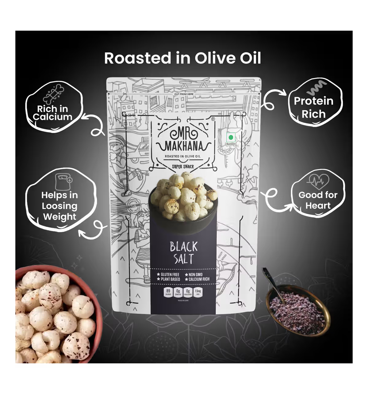 MR. MAKHANA Fox Nuts Black Salt