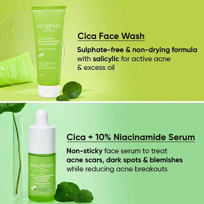 Dot & Key Cica + Niacinamide Skincare Combo for Oily & Acne-Prone Skin