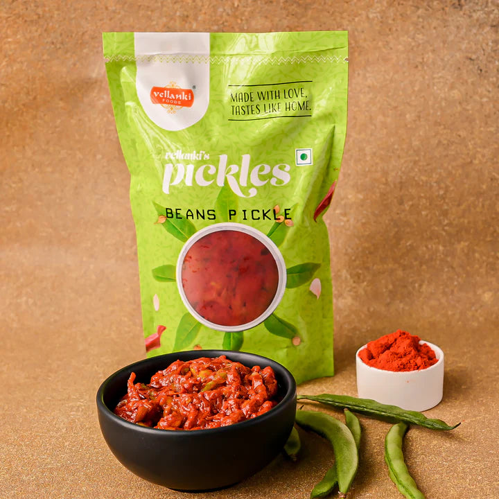 Vellanki Beans (Chikkudukaya) Pickle - With Garlic