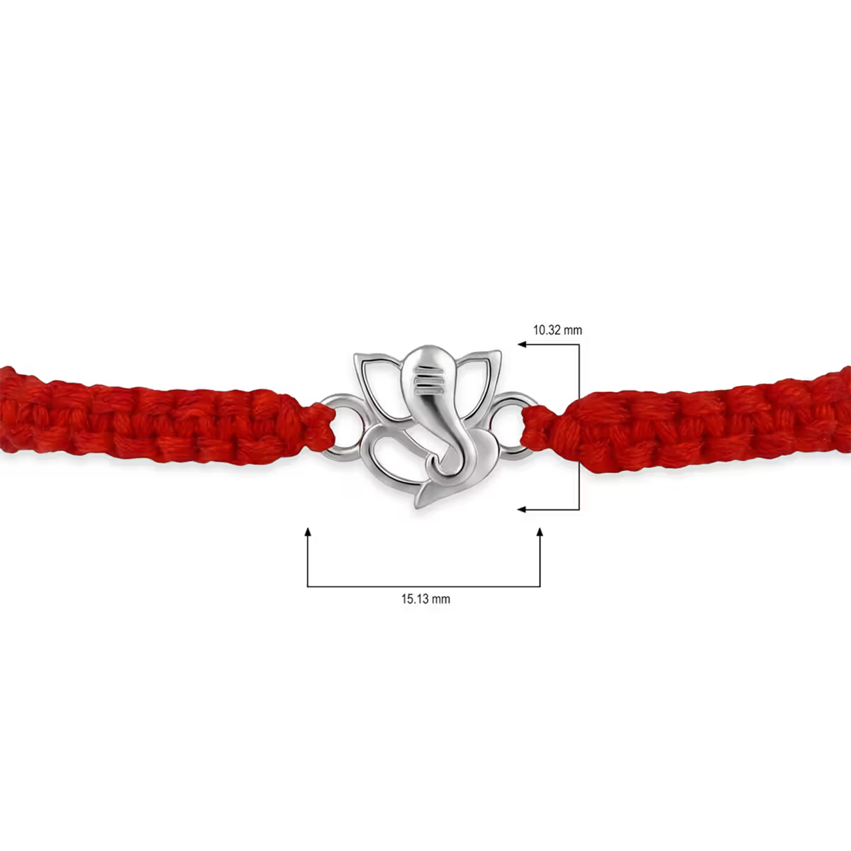 Kalyan Jewellers 925 Sterling Silver Ganesh Rakhi