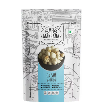 Mr Makhana Cream &amp; Onion 55 grms