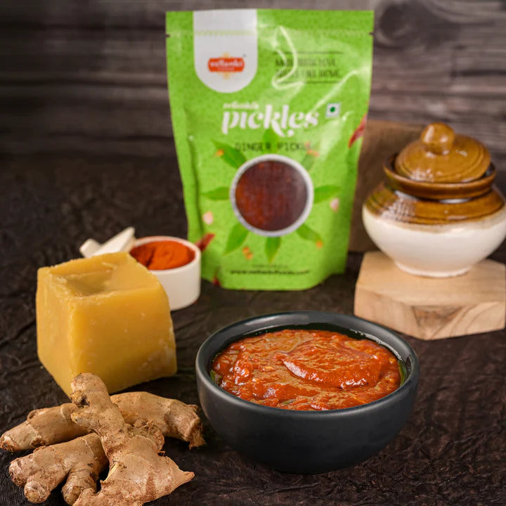 Vellanki Ginger Pickle (with Tamarind)- Without Garlic