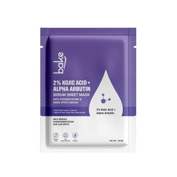 Bake 2% Kojic Acid + Alpha Arbutin Sheet Mask – 20 gm