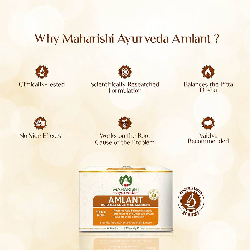 Maharishi Ayurveda Amlant For Acidity Heartburn Gas &amp; Bloating.