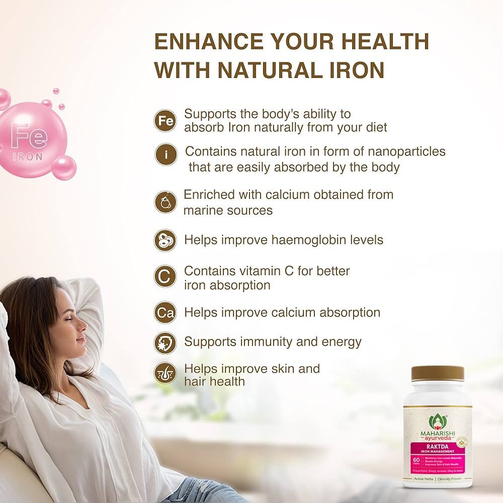 Maharishi Ayurveda Raktda Iron Management Tablets For Men&amp;Women