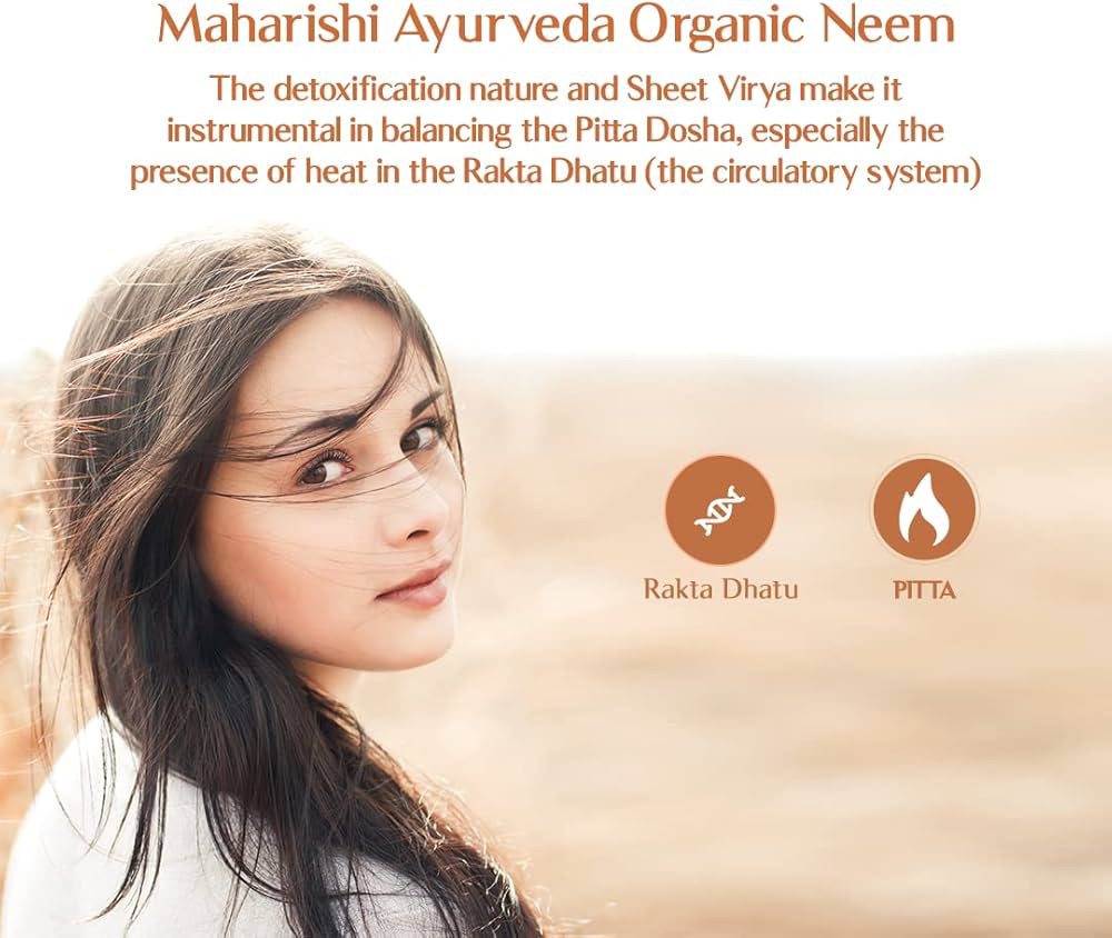 Maharishi Ayurveda Organic Neem Tablets 500mg 60 tabs