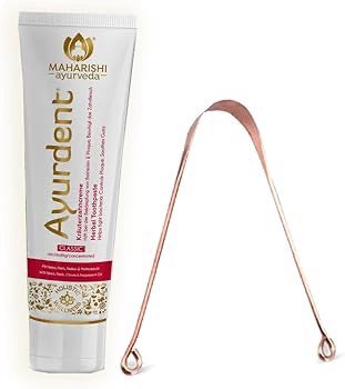 Maharishi Ayurveda Ayurdent Classic Toothpaste&amp;Copper Tongue Cleaner Combo