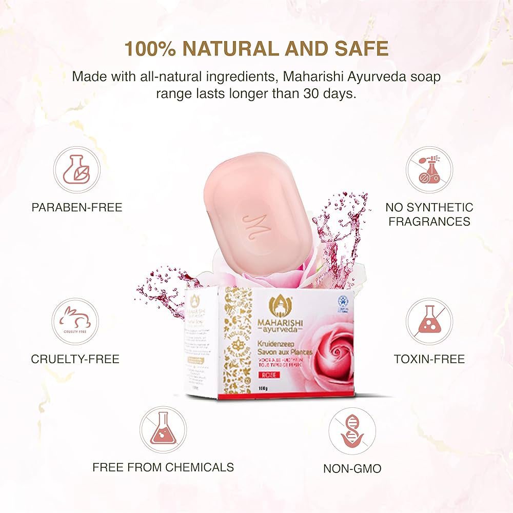 Maharishi Ayurveda Rose Soap 100 gm (Pack of 2