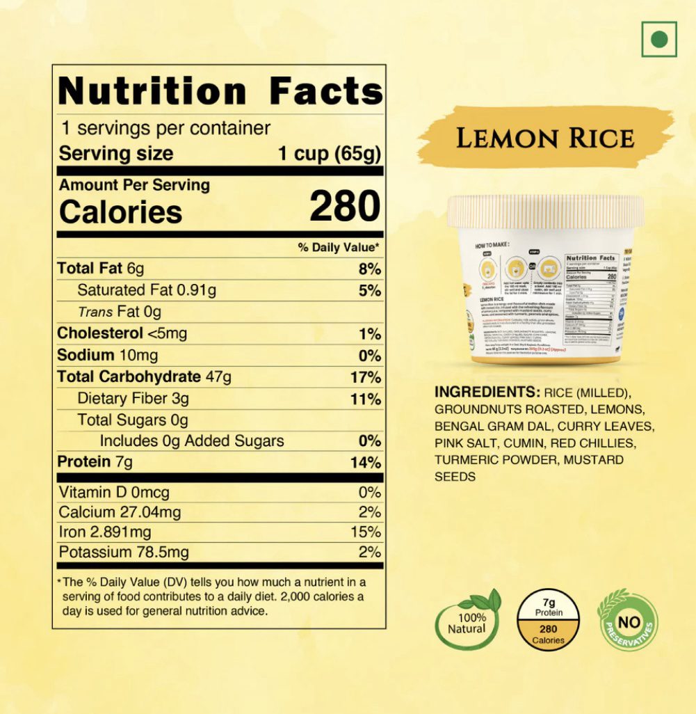 Insta Bites Lemon Rice