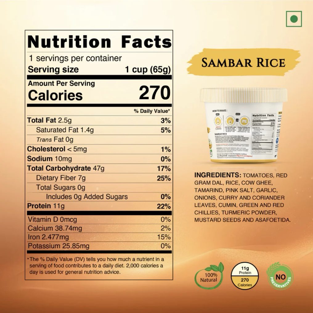 Insta Bites Sambar Rice