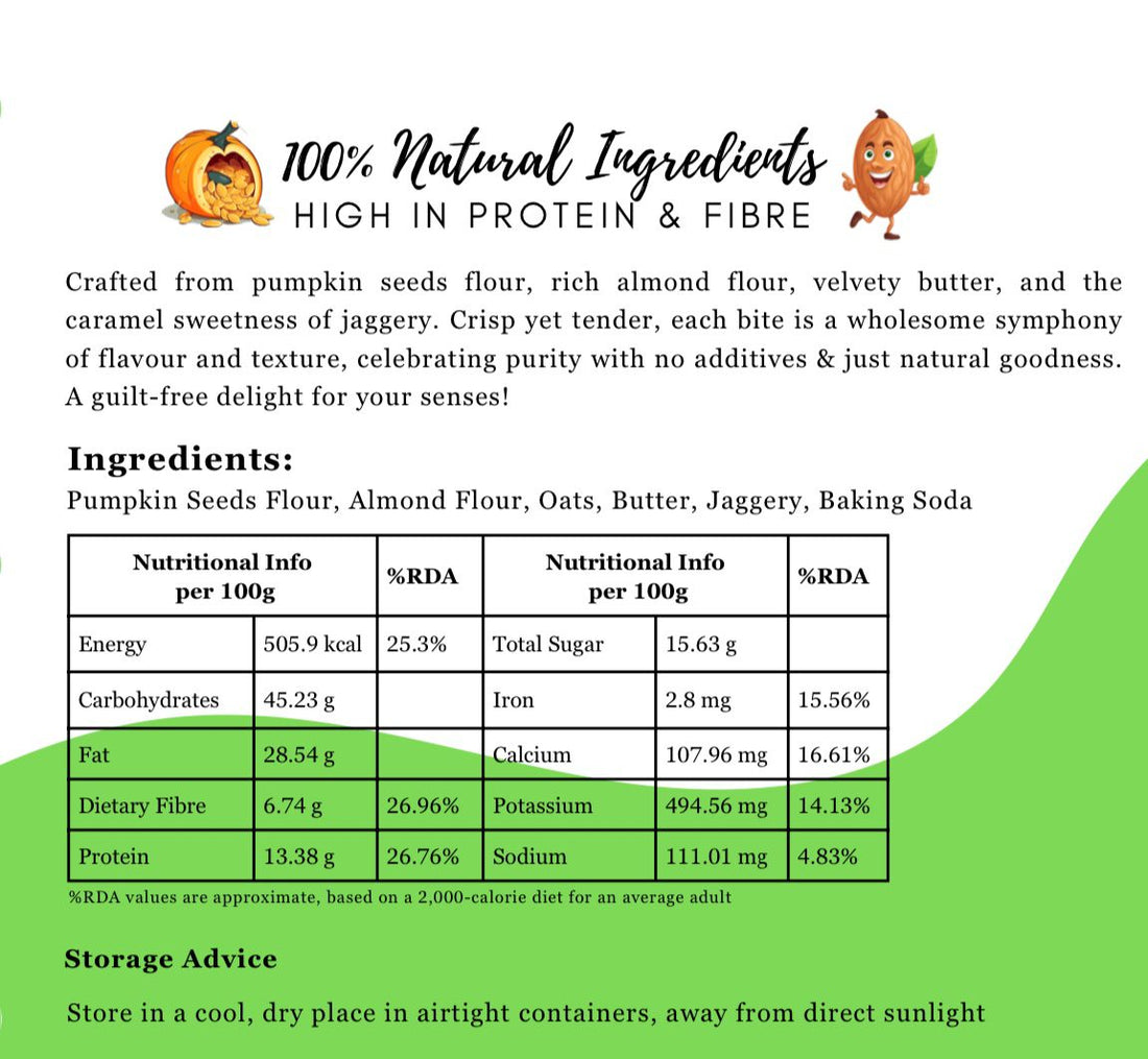 Pumpkin Almond Cookies - 250 Grams