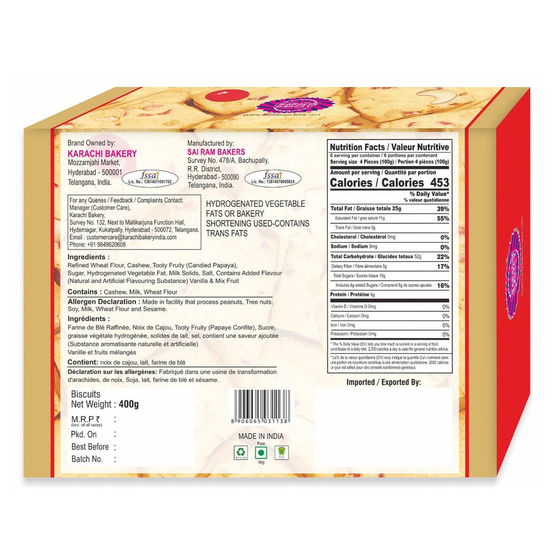 Karachi Bakery Fruit Biscuits