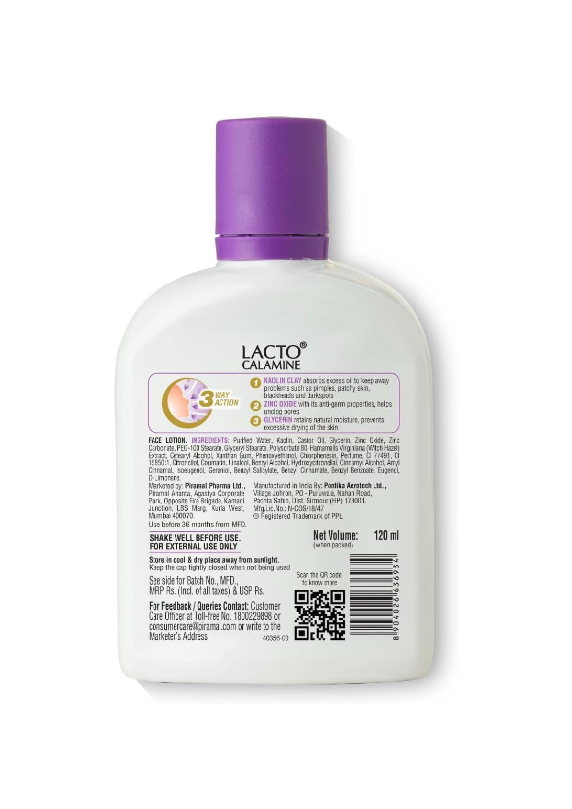 Lacto Calamine Face Lotion for oily skin | 120ml