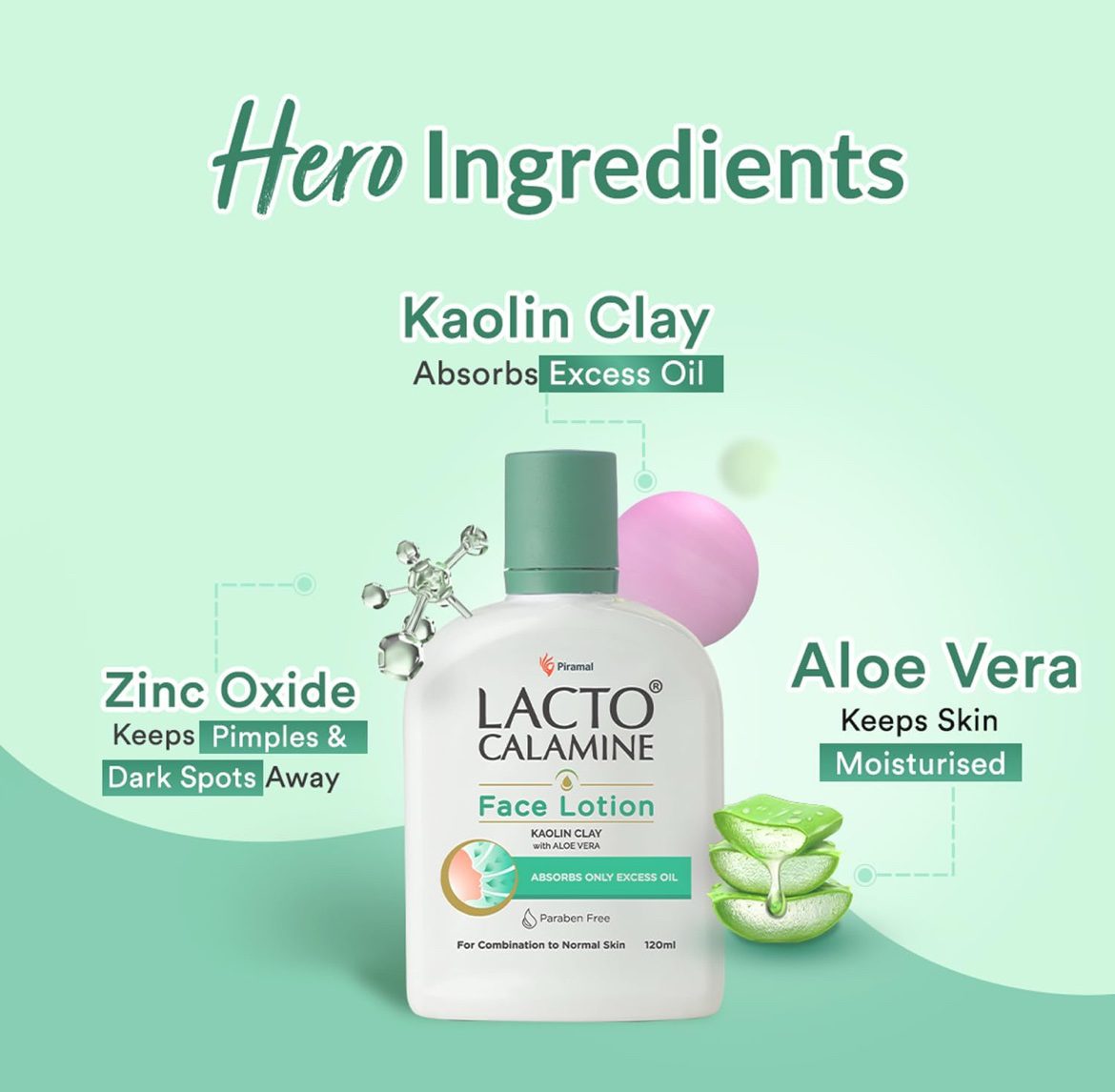 Lacto Calamine Face Lotion for combination to normal skin | 120ml