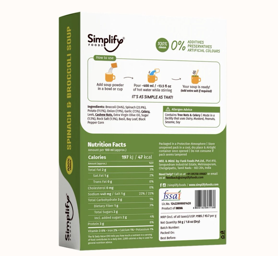 Simplify Spinach & Broccoli Soup