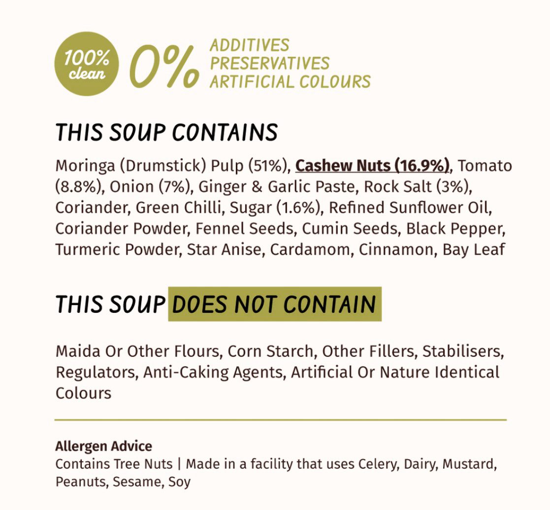 Cashew & Moringa Soup